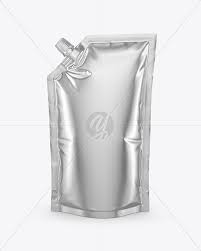 Download Metallic Doy Pack Mockup Front View In Pouch Mockups On Yellow Images Object Mockups PSD Mockup Templates