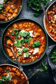 Moroccan Chickpea Lentil Stew Vegan Crowded Kitchen Recipe Lentil Stew Moroccan Stew Vegetarian Soup Recipes