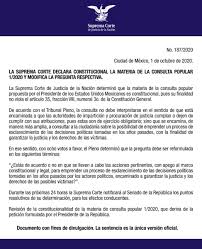 La pregunta de la consulta. Suprema Corte On Twitter En Votacion 8 3 La Scjn Reformulo La Pregunta A Revision En La Consulta Popular 1 2020 Para Que Se Consulte A La Ciudadania Sobre El Esclarecimiento De Las Decisiones