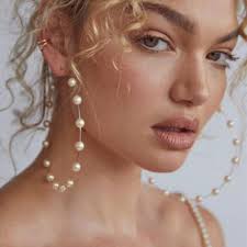 Round hoop shiny earring classic minimal earrings for women fashion special 2019. Buy Online New Boho White Imitation Pearl Round Circle Hoop Earrings Women Gold Color Big Earings Korean Jewelry Brincos Statement Earrings Alitools