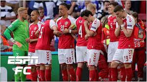 إيقاف مباراة #الدنمارك و #فنلندا بعد فقدان اللاعب الدنماركي كريستيان #إيريكسن وعيه بشكل مفاجئ ونقله الى المستشفى ، و سط حالة من الحزن التي سيطرت على زوجته و. ÙÙ†Ù„Ù†Ø¯Ø§ Ø¶Ø¯ Ø§Ù„Ø¯Ù†Ù…Ø§Ø±Ùƒ