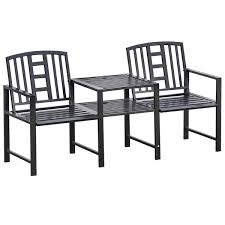 Oct 07, 2018 · the chair has a very modern look (but you could use the same idea but different style to create a more tradditional twin sleeper chair). Outsunny 20 5 In W X 32 7 In L Black Garden 2 Seater Bench With Middle Table And Umbrella Hole 84b 533 Rona