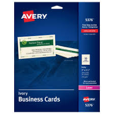 Click create to open the template, and then enter the information you want on the business card (such as name, title, and contact information). Avery Ivory Business Cards 2 X 3 1 2 Sure Feed Laser 250 Cards 5376 Avery Com
