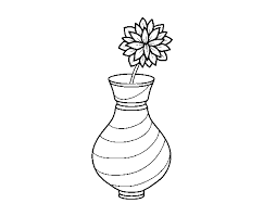 Home flowers and plants coloring pages chrysanthemum coloring pages. Chrysanthemum In A Vase Coloring Page Coloringcrew Com
