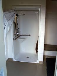 Simple Compact Accessible Shower Stall For Small Spaces Disabledshowerstall Find More Disa Handicap Shower Stalls Handicap Shower Fiberglass Shower Stalls