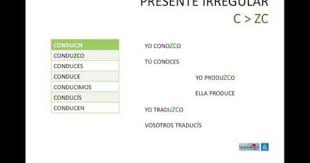 Presente Irregular Espanol Youtube Lenguas Extranjeras Verbal Gramatica