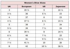 30 Eye Catching European Shoe Sizes