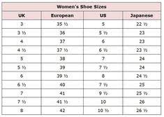 30 eye catching european shoe sizes