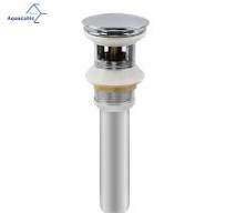 China Hot Sale Bathroom Round Pop-up Sink Drain with Overflow Factory Price  Brass Basin Drainer