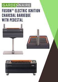 Fusion Electric Ignition Charcoal Barbeque With Pedestal Charcoal Bbq Grill Barbeque Bbq Accessories