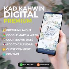 Contoh kad kahwin design menarik dan kreatif. Kad Kahwin Digital Premium Maps Calendar Countdown Etc