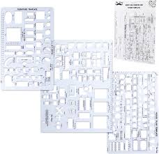 Template furniture indicator (item number 111pi) pickett house furniture indicator contains: Mr Pen House Plan Interior Design And Furniture Templates Drafting Tools And Ruler Shapes For Architecture Set Of 3