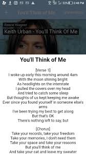 Won't be able to get the person out of their mind or heart , memories will come flooding back. Keith Urban Top Song Lyrics For Android Apk Download
