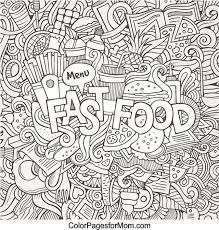 Get links to over 100 free adult coloring pages! Doodle Food Coloring Pages For Adults Novocom Top