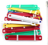 45 Pieces Colored File Clips Plastic Loose Leaf 80mm Paper ...