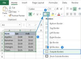 How To Create Border In Excel