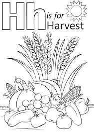 Searching for a coloring page? Harvest Letter H Coloring Page Free Printable Coloring Pages For Kids