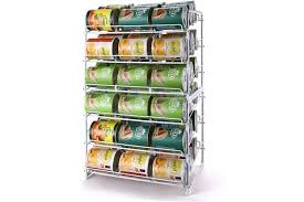Mdesign modern plastic stackable water bottle holder stand. 1 White Simple Trending Can Rack Organiser Stackable Can Storage Dispenser Holds Up To 36 Cans For Kitchen Cabinet Or Pantry White Kogan Com