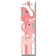 growth chart elephant growth chart pink elephant growth chart custom growth chart custom pink growth chart canvas growth chart