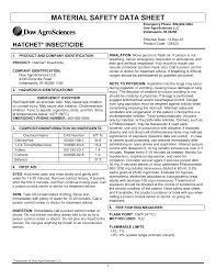 Http Www Agrian Com Pdfs Hatchet Insecticide 13 Dec 07 D03 327 002 Msds Pdf