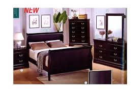 Mollai Collection 3pc Bedroom Set In A Warm Black Finish With Elaborate Car Bedroom Furniture Sets Black Bedroom Furniture Mirrored Bedroom Furniture
