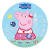 Square Peppa Pig Cake Topper