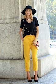 Pin De Luisa Viana De Almeida En Oufit Mexico Pantalon Amarillo Mujer Pantalones Mostaza Mujer Pantalones Amarillos