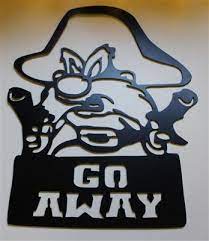 Yosemite Sam Go Away Metal Wall Art Yosemite Sam Metal Wall Art Large Metal Wall Art