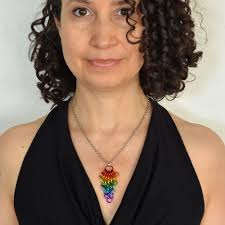 LGBTQ Pride Rainbow Chainmaille Cluster Pendant