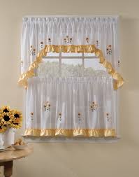 elegant kitchen curtains flowers