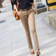 Pin By Olga Chupryna On F A L L Khaki Pants Women Khaki Pants Outfit Women Khaki Pants Outfit