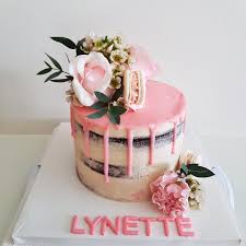 It arrives in a bakery box with a set of candles where available, and with proper care, can last days aft Pastel Floral Drip Cake The Baking Experiment