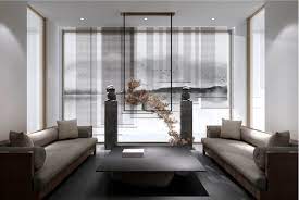 中式风格水墨画背景墙硬包意境抽象定制面料 home home decor new homes