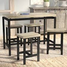 Weehom 3 pieces bar table set, modern pub table and chairs dining set, kitchen counter height dining table set with 2 bar stools, built in storage layer, easy assemble. Bar Table And Chairs A Good Option For Small Spaces Bar Table And Chairs Wayfair Pub Table Sets Pub Table Bar Table