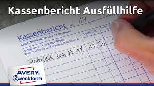 Digitales kassenbuch einnahmen ausgaben excel cash book software kassenbilanz. Avery Zweckform Kassenbericht Ausfullhilfe Schritt Fur Schritte Erklart Youtube