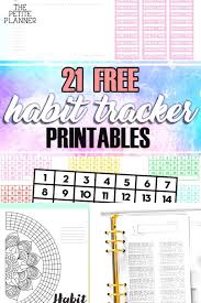 Pretty 2021 calendar free printable template. 21 Free Printable Habit Trackers The Petite Planner