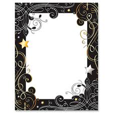 Maybe you would like to learn more about one of these? Amazon Com 25 Hojas De Papel De Carta Con Marco De Una Cara Para Fiestas Boletines Anuncios E Invitaciones Color Plateado Y Dorado Productos De Oficina