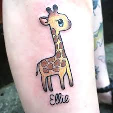 Cute small tattoo designs for women are easier to locate anywhere in the body as to reveal boldness. 32 Giraffe Tattoo Ideas