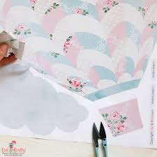 5 out of 5 stars. Hot Air Balloons Large Scene Vintage Floral Pink Blue Cream Owl Brolly