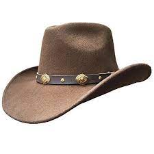 Hanshow Brown Wool Felt Soft Crushable Cowboy Hat Cowboy Hats Felt Cowboy Hats Western Cowboy Hats