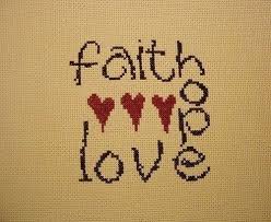Free cross stitch pattern central. Finished Cross Stitch Quot Faith Hope Love Quot Is A Ready For Framing Use In A Pillow Or Ornament Et Cross Stitch Cross Stitch Heart Cross Stitch Letters