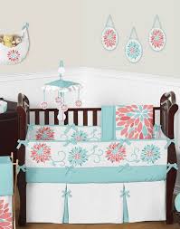 Also set sale alerts and shop exclusive offers only on shopstyle. Emma Turquoise And Coral Baby Bedding 9pc Girls Floral Crib Set By Jojo Designs Baby Girl Crib Bedding Baby Girl Crib Bedding Sets Coral Baby Bedding