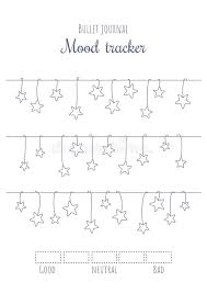 Printable Mood Tracker With Hanging Stars Bullet Journal