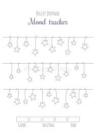 Printable Mood Tracker With Hanging Stars Bullet Journal