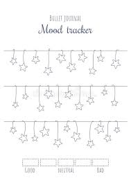 printable mood tracker with hanging stars bullet journal