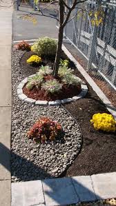Bark Mulch And Rocks For Landscaping Small Front Yard Landscaping Landscaping With Rocks Rock Garden Landscaping