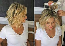 Beach Wave Hair Tutorial Beach Waves For Short Hair Short Hair Waves Beach Wave Hair