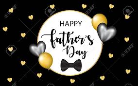 Black happy fathers day images. Happy Fathers Day Vector Banner In Black Background Design Elements Gold Foil Balloon Black Heart Ribbon Or Bow Tie And Small Gold Hearts For Greetings Invitations Banners Posters Cards Royalty Free