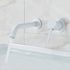 Shop wall mount bathtub faucets by style & finish. Sink Faucet Sale Fontana Milan Single Lever Wall Mount White 8 27 210mm Sink Faucet At Fontanashowers Com