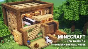 So, if you do not want to create a cozy home in minecraft pe yourself, you can use this amazing map! Minecraft Tutorial How To Build A Modern House With Wood In Minecraft 89 Youtube